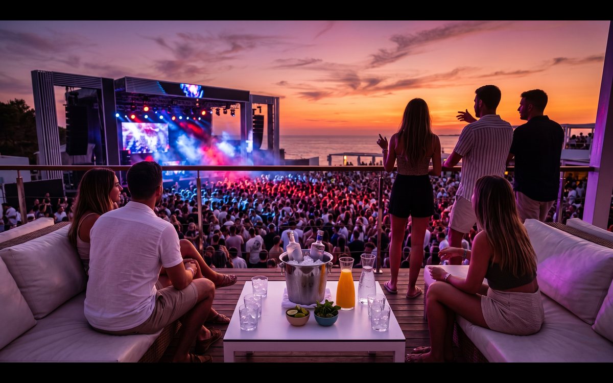 VIP table with bottle service